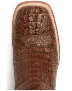 Ferrini Men's Caiman Croc Print Western Boots - Broad Square Toe -Coral Shoes Shop 036G45 36 P6