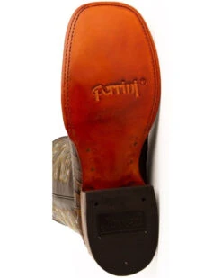 Ferrini Men's Caiman Croc Print Western Boots - Broad Square Toe -Coral Shoes Shop 036G45 36 P7