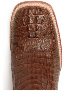 Ferrini Men's Caiman Croc Print Western Boots - Broad Square Toe -Coral Shoes Shop 036G45 7059 P6