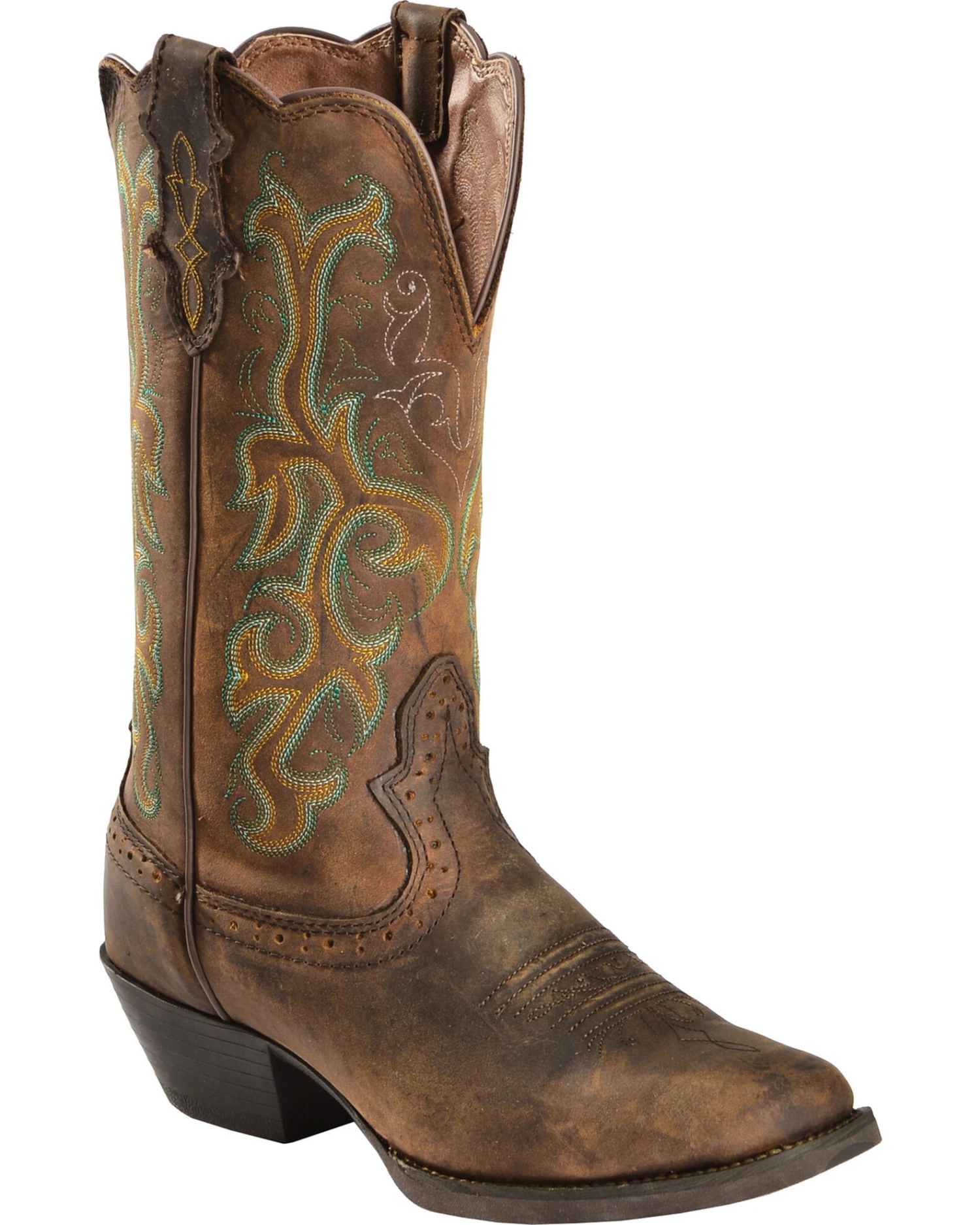 Justin Women's 12" Square Toe Stampede Western Boots 1 Justin Women's 12" Square Toe Stampede Western Boots