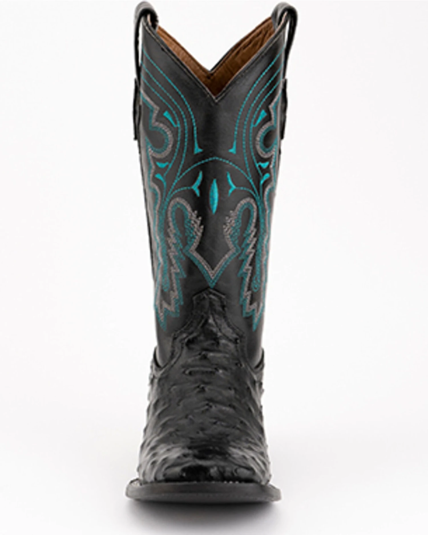 Ferrini Men's Full-Quill Ostrich Embroidered Western Boots - Broad Square Toe 4 Ferrini Men's Full-Quill Ostrich Embroidered Western Boots - Broad Square Toe - Image 4