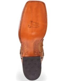 Justin Men's Full Quill Ostrich Western Boots -Coral Shoes Shop 066A49 38 BM