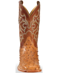 Justin Men's Full Quill Ostrich Western Boots -Coral Shoes Shop 066A49 38 FT