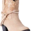 Dingo Women's Floral Tooled Knotted Strap Booties - Medium Toe