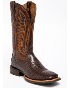 Ariat Men's Double Down Caiman Belly Cowboy Boots - Broad Square Toe