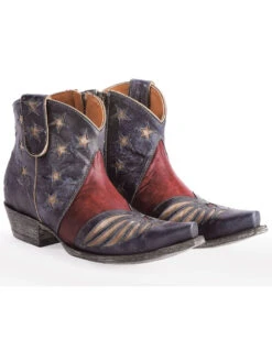 Old Gringo Women's United Patriotic Booties - Snip Toe 