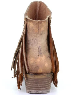 Circle G Women's Brown Studded Fringe Booties - Round Toe -Coral Shoes Shop 2000282867 200 P4