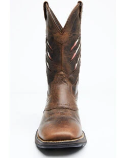 Brothers & Sons Men's Scratch Mexico Flag Lite Performance Western Boots - Broad Square Toe -Coral Shoes Shop 2000330394 200 P5