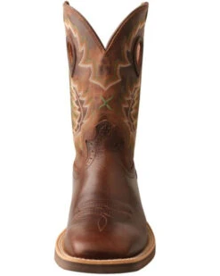 Twisted X Men's Brown Ruff Stock Western Boots - Square Toe -Coral Shoes Shop 2000350217 201 P4