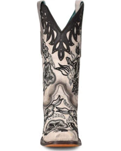 Corral Women's White Overlay Western Boots - Square Toe -Coral Shoes Shop 2000351153 922 P3