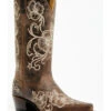 Shyanne Women's Lasy Floral Embroidered Western Boots - Snip Toe 